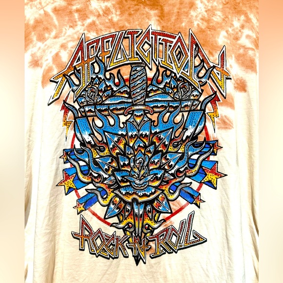 EUC Affliction Firethorn Rock Tie Dye Graphic Tee Sz XL - Picture 12 of 14